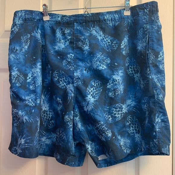 Hawaiian Authentics Blue Pineapple Print Men's Swim Shorts XLarge - Picture 1 of 3